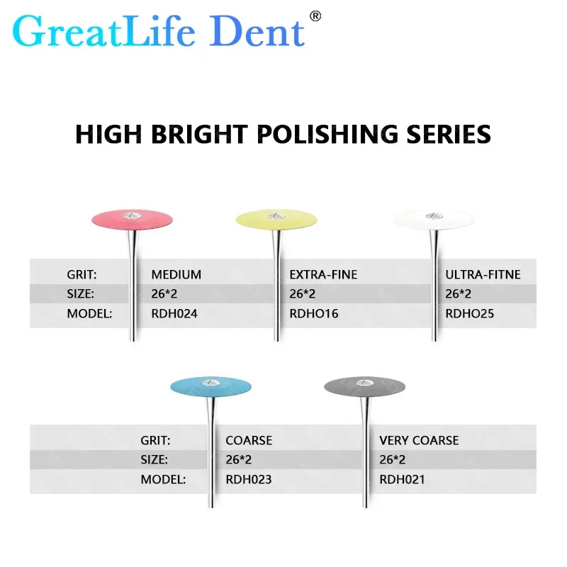 GreatLife Dent RDH Dental Lab Rubber Diamond Porcelain Zirconia Polishing Grinding Head Dentistry Material Drill HP