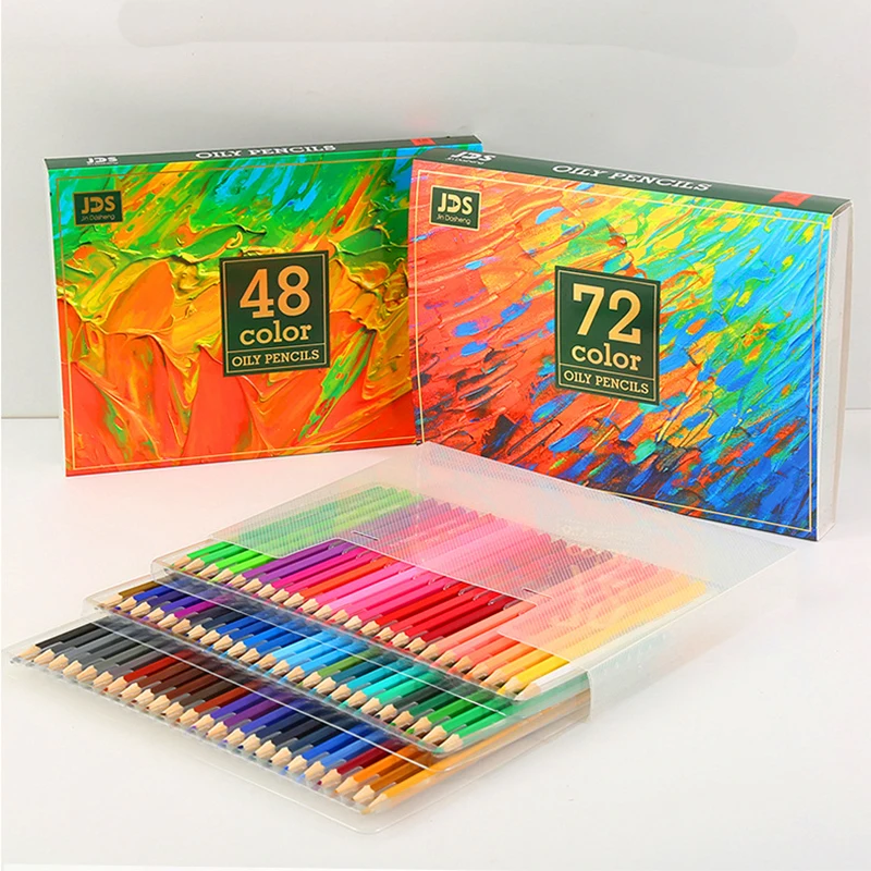 드로잉 스케치 세트, 금속 컬러 연필, 색칠 연필, Brutfuner 아티스트용 전문 미술 용품, 48 색, 72/120 색