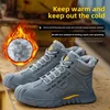 Men Warm Safety Boots Winter Fluffy Work Safety Shoes Anti-smash Anti-stab Work Shoes Sneakers Steel Toe Shoes Male Work Boot