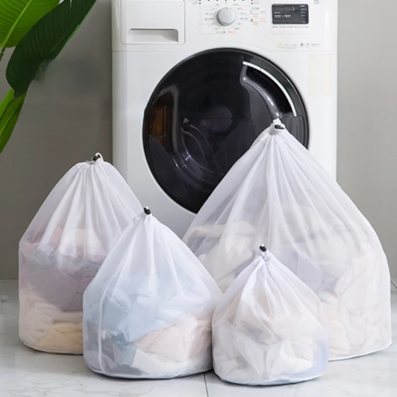 Fresh Solid Laundry Washing Bag Beautiful Zippers High Density Permeable  Mesh Large Washing Machine Protection Bags For Clothes