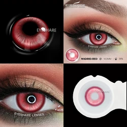Vibrant Blue Cosplay Colored Contact Lenses (MADRID - RED)