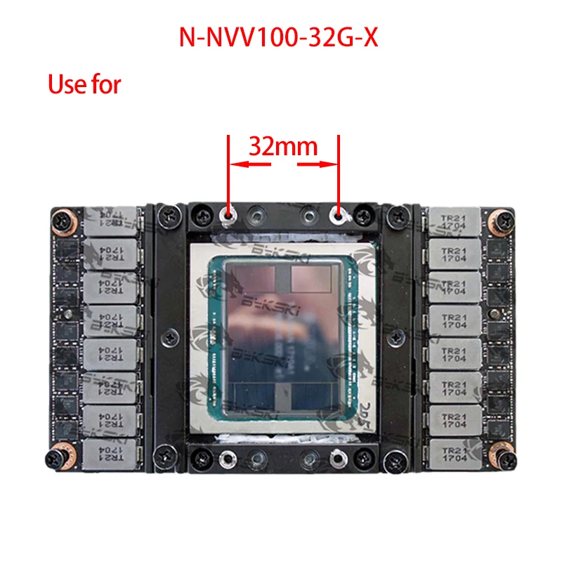 Bykski GPU Water Block for NVIDIA V100 NVLink Video Card Cooled