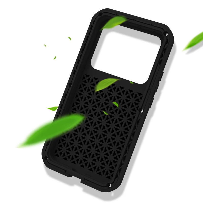 Love Mei Military Grade Metal Protective Phone Case with Silicone Shockproof and Dustproof Cover