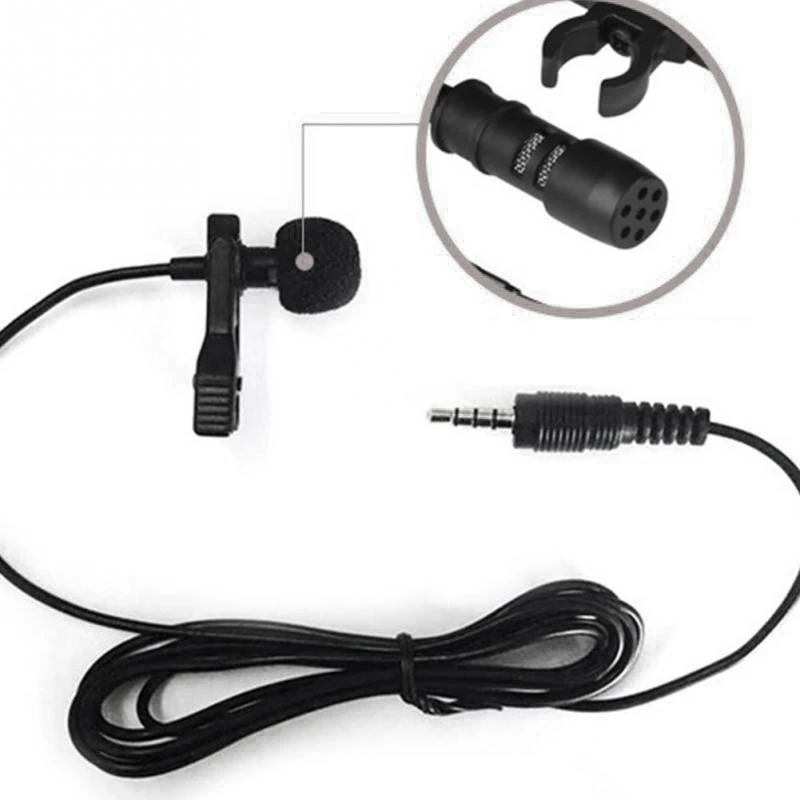 Lavalier Mobile Phone Microphone Mini Recording Karaoke Small Microphone With 3.5 Audio Cable For Interview Conference gaming mic