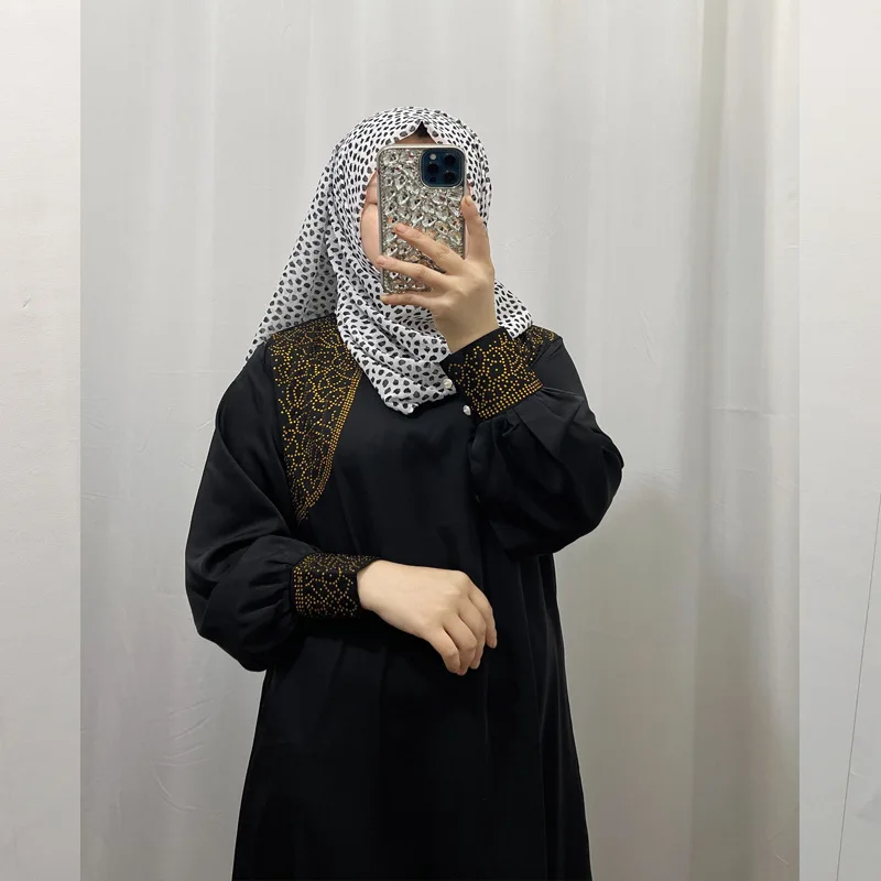 Eid Muslim Long Dress Women 2023 Black Abaya Dresses Ramadan Islam Robe Morocco Caftan Kaftan Elegant Vestidos Dubai Clothing