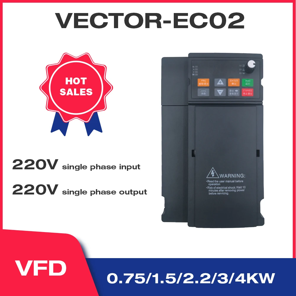 

VFD Vector 1.5kW/2.2KW 220V Frequency Inverter for Motor Variable-frequency Drive Vector Frequency Frequency Image V