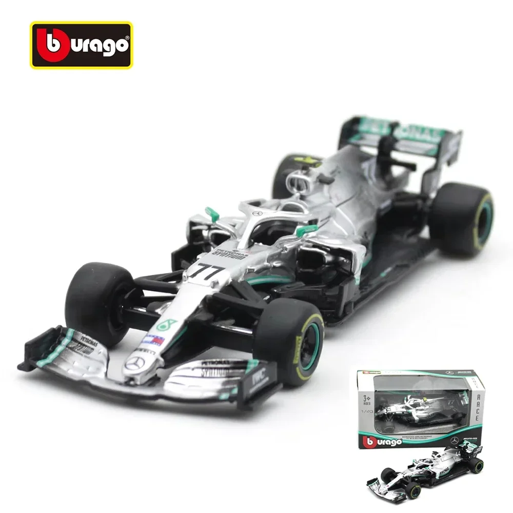Bburago 1:43 Mercedes Benz 2019 W10 F1 Formula Static Die Casting Alloy Model Racing Car # 44 # 77 Collection Gift Toy 4