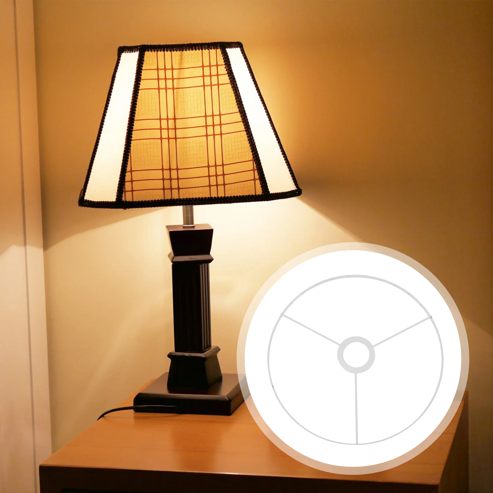 Ring Lampshade Lamp Shade Light Guard Cage Bracket Drum Frame Holder Support Frames Wire Adapter Harp Horn Square Fitter Holders
