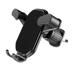 Universal Gravity Auto Clip Car Air Vent Phone Holder Stand (Black)