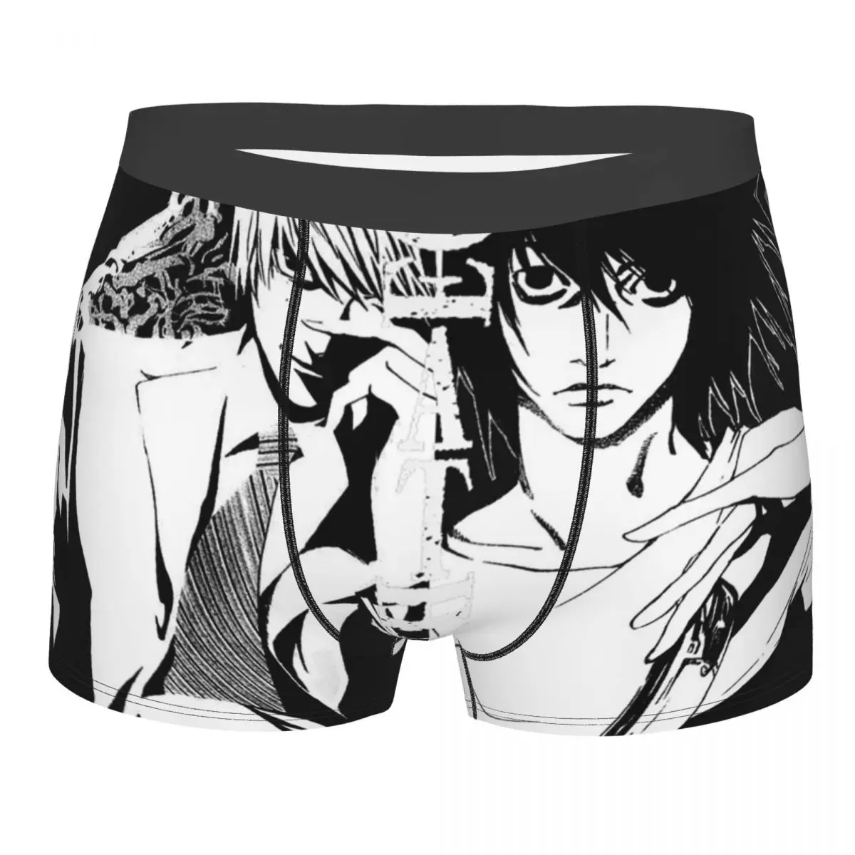 

Men's Death Note Manga Underwear Shinigami Lawliet Light Yagami Sexy Boxer Shorts Panties Homme Polyester Underpants