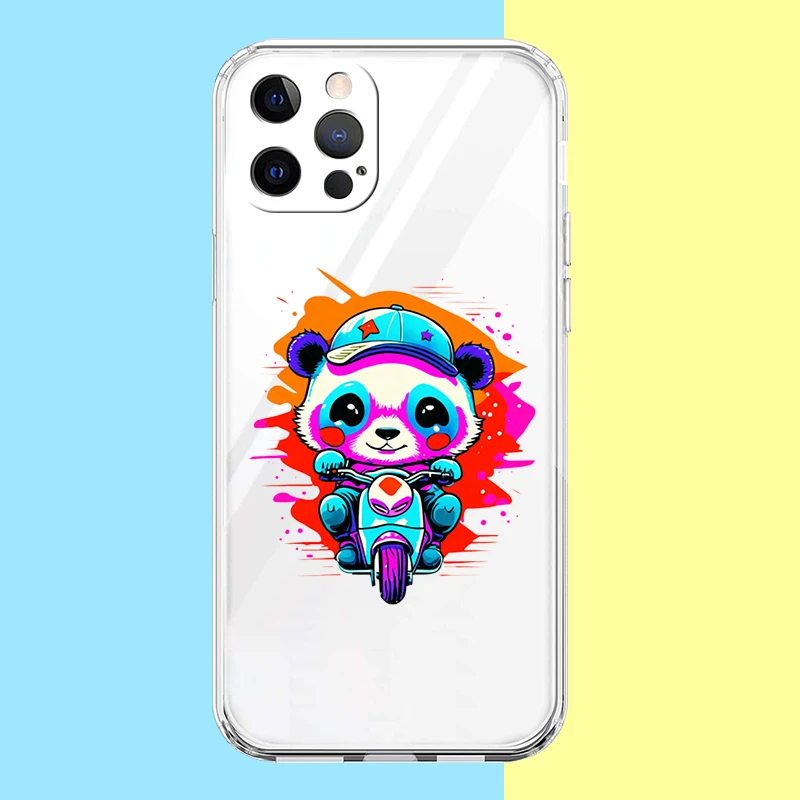 Tickle Panda Shockproof Transparent Silicone Phone Case Cover