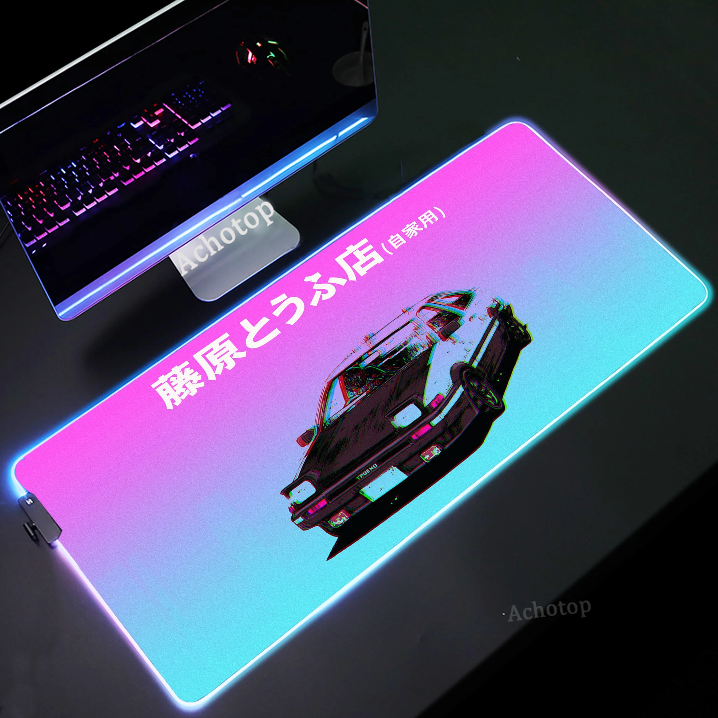 

Black And White RGB Luminous Mouse Pad Computer Keyboard Mouse Mat Gaming Accessories Pads Big LED Rubber Desktop Protector