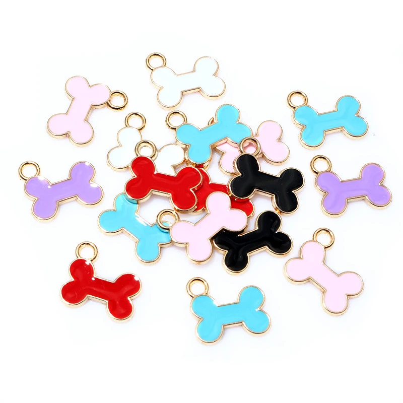 Charming Enamel Bone Pendants for DIY Jewelry Making - Set of 20