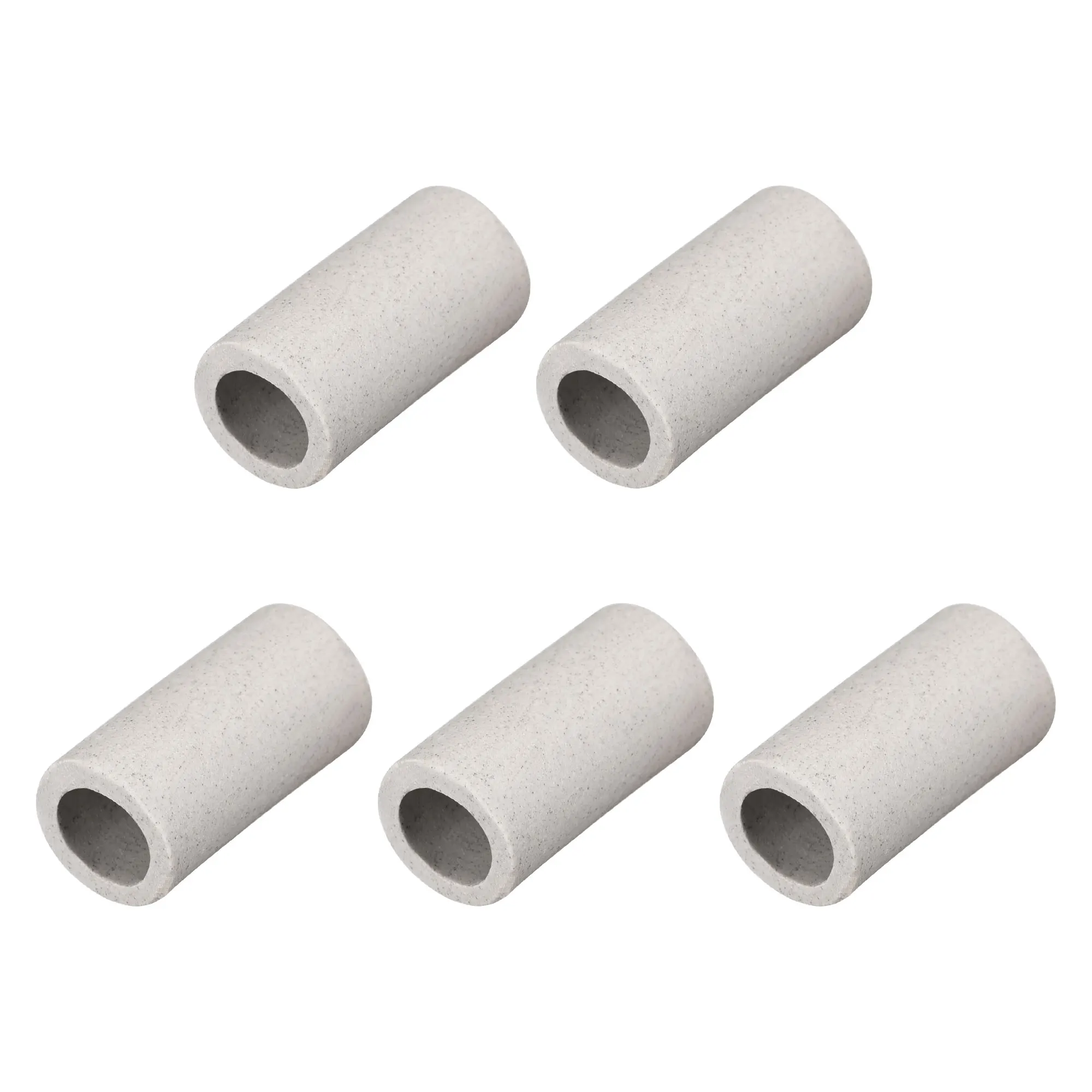 10mm Dia Ceramic Tube Insulated Electronic Wire Bundle Heat Insulation Protection Single Bore Insulating Pipe 30mm long 5/10Pcs ceramic insulation tube