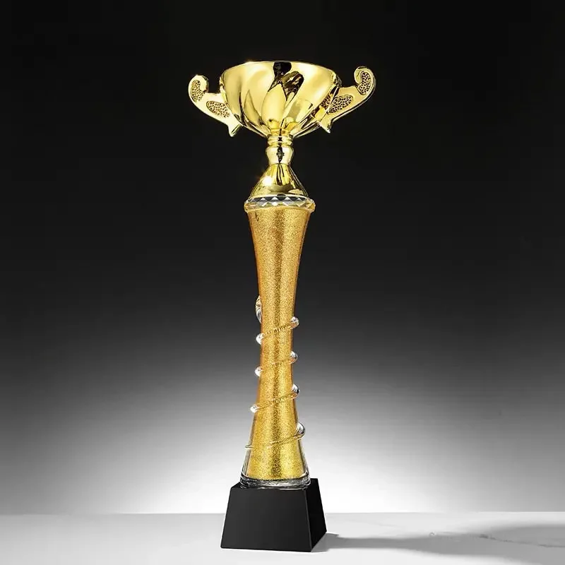 Customized Big Creative Metal Trophy, Crystal Base Lettering, High Grade, Commemorative Award, Excellent Staff, Competition, 1Pc