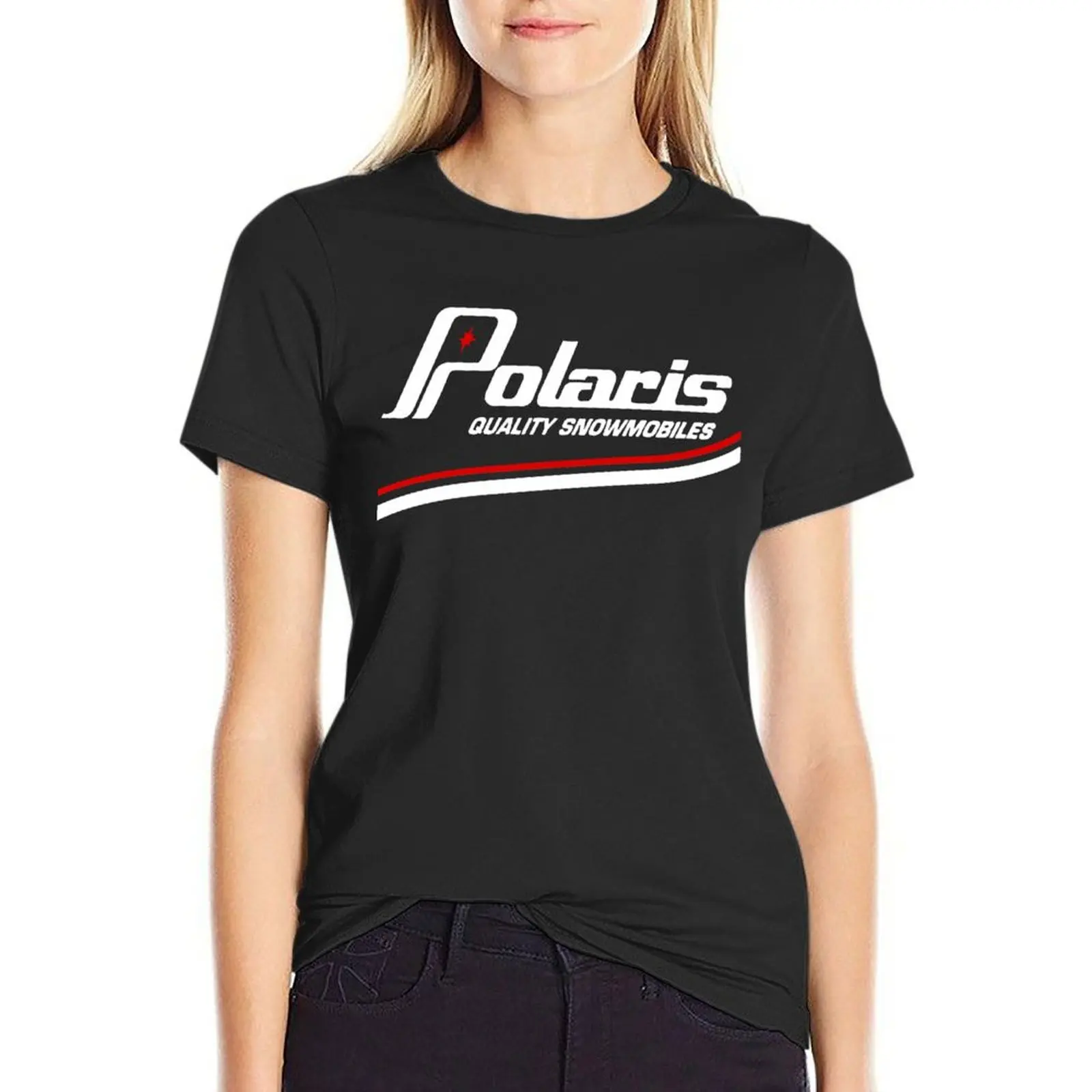 

Vintage Polaris Snowmobiles USA T-Shirt summer top vintage clothes funny cute clothes cotton t shirts Women