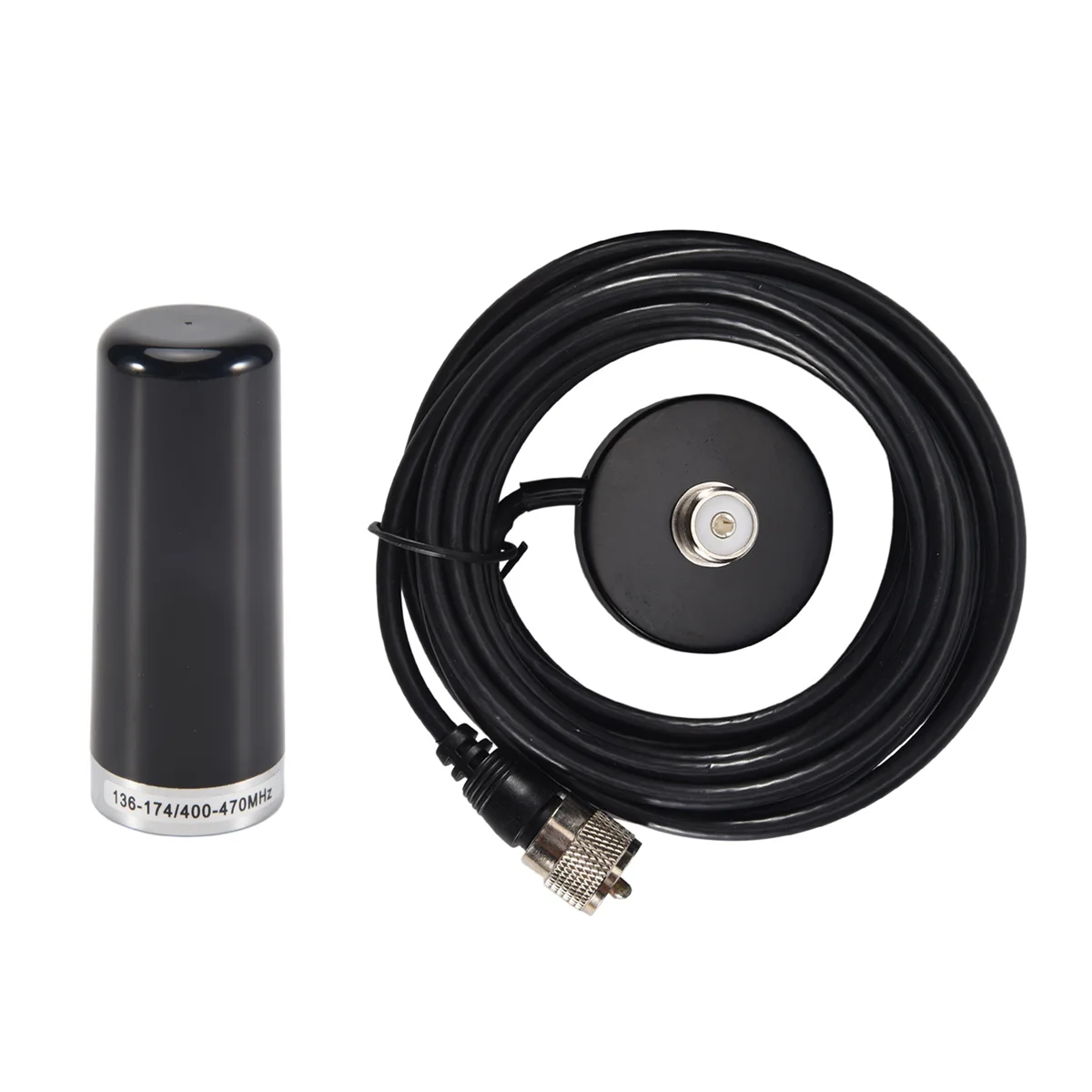Oppxun Mini Dual Band VHF UHF HH-N2RS Antenna with Magnetic Mount 5M RG316 Cable for Car Vehicle Mobile Radio QYT TYT F