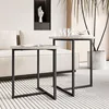 Round Coffee Table Set of 2 End Tables for Living Room,Black Small Coffee Table Living Room 4