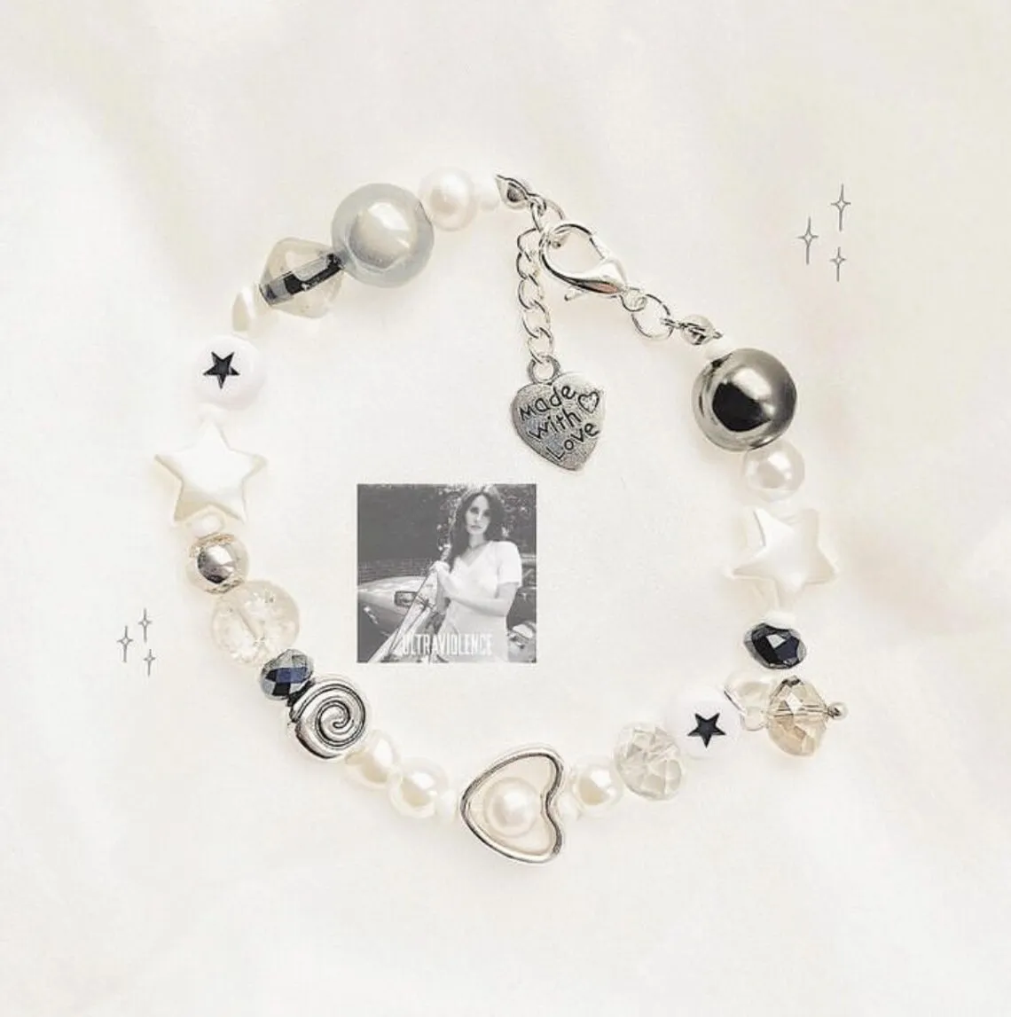 

Inspired Lana Del Rey | Handmade Ultraviolence beaded bracelet