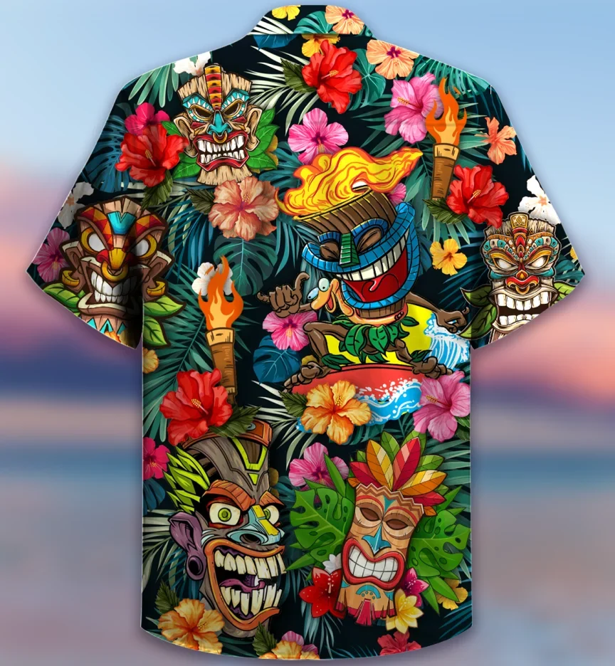 2022 Loose Breathable 3d Print Trendy Cool Fashion Hawaiian Shirts Beach Party Tops Short Sleeves Summer Men's Shirts