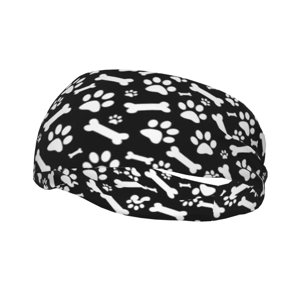 

Cute Dog Paw Headband Head Sweat Bones Pattern Hair band Fitness Jogging Tennis Yoga Gym Sweatband Sports Safety for Women