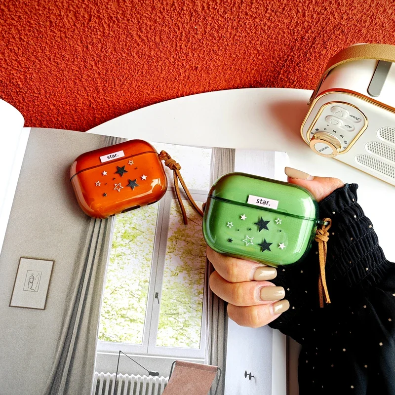 Custodia Traslucida Star Per Apple Airpods 2 Cover Di 3 Generazione Per Airpods Pro 2Nd Gen Per Air Pods 3Rd Guscio Protettivo