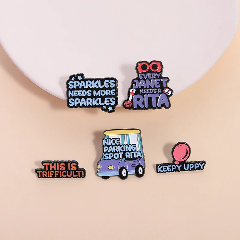 2-5pcs/set Quotes Enamel Pins Custom Psychology Have You Seen This Wizard This is Trifficult Metal Brooches Badge Jewelry Gifts