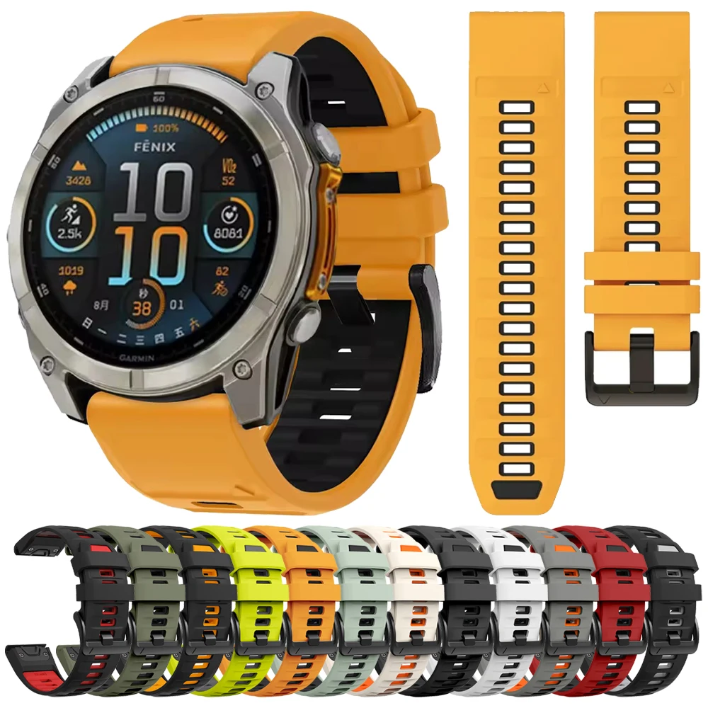 Premium Sport Rubber Bracelet for Fenix8 Watch - Durable and Stylish Strap