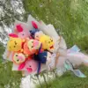 Cartoon Piglet Tigge Eeyore Winnie the Pooh Plush Doll Handmade Flower Bouquet Wedding Valentine's Day Christmas Graduation Gift 6