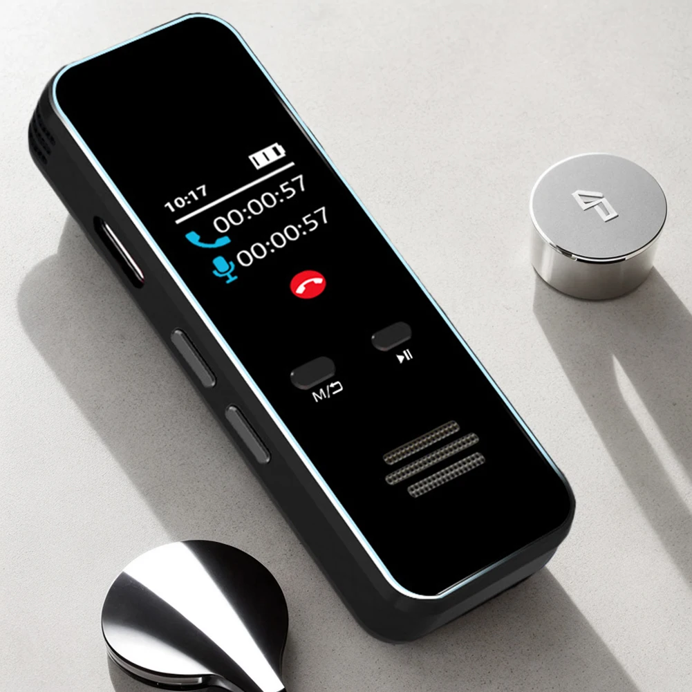 Dictaphone Bluetooth-Compatible with Playback Sound Recorder Noise Reduction Phone Call Recording Pen for Student Class Meeting