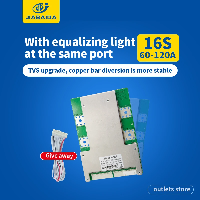 

JBD 48V 60V BMS 16S 60A 80A 100A 120A For Li-Ion Lifepo4 Battery Protection Board For Solar Energy Storage