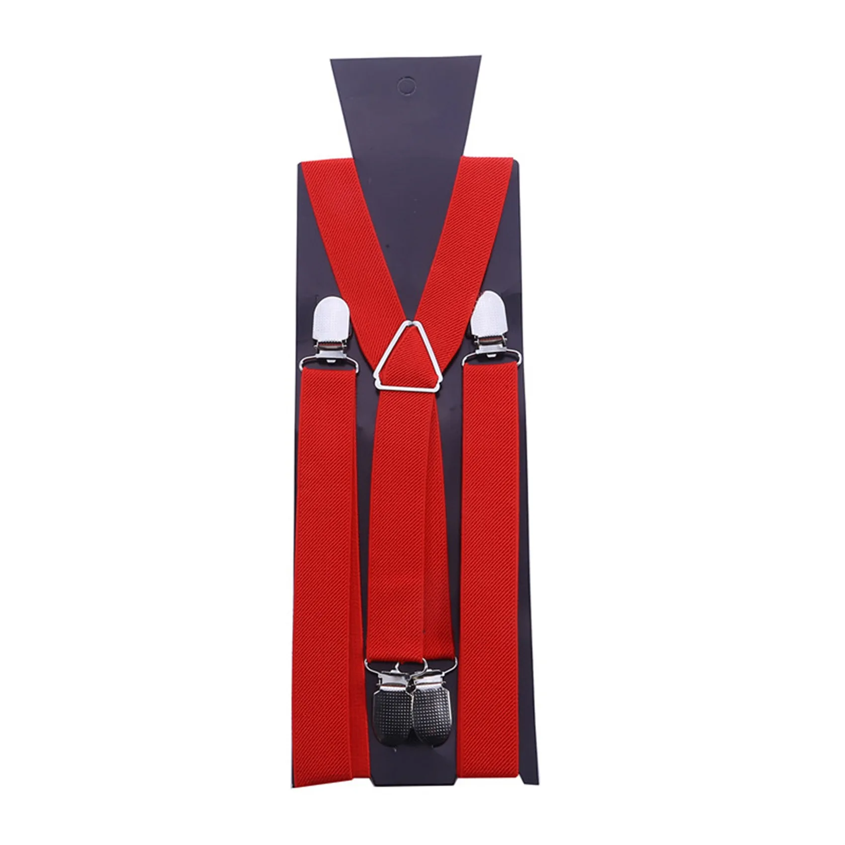 1Pcs Men&rsquo;s Wide X-Back Adjustable Elastic Suspenders with Heavy Duty Metal Clips Fashion work suspenders