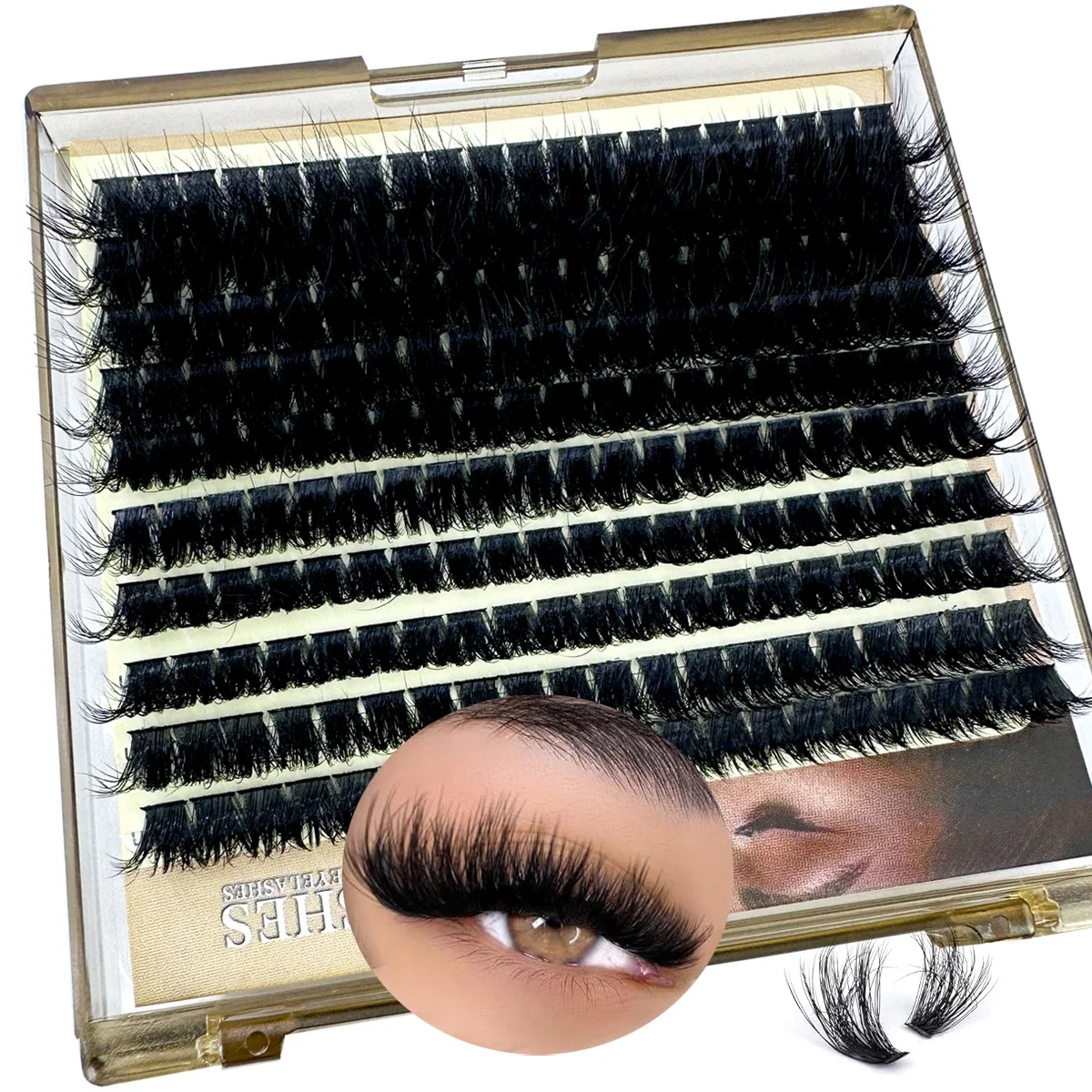 DIY Eyelash Extension 5D Thick Lash Clusters