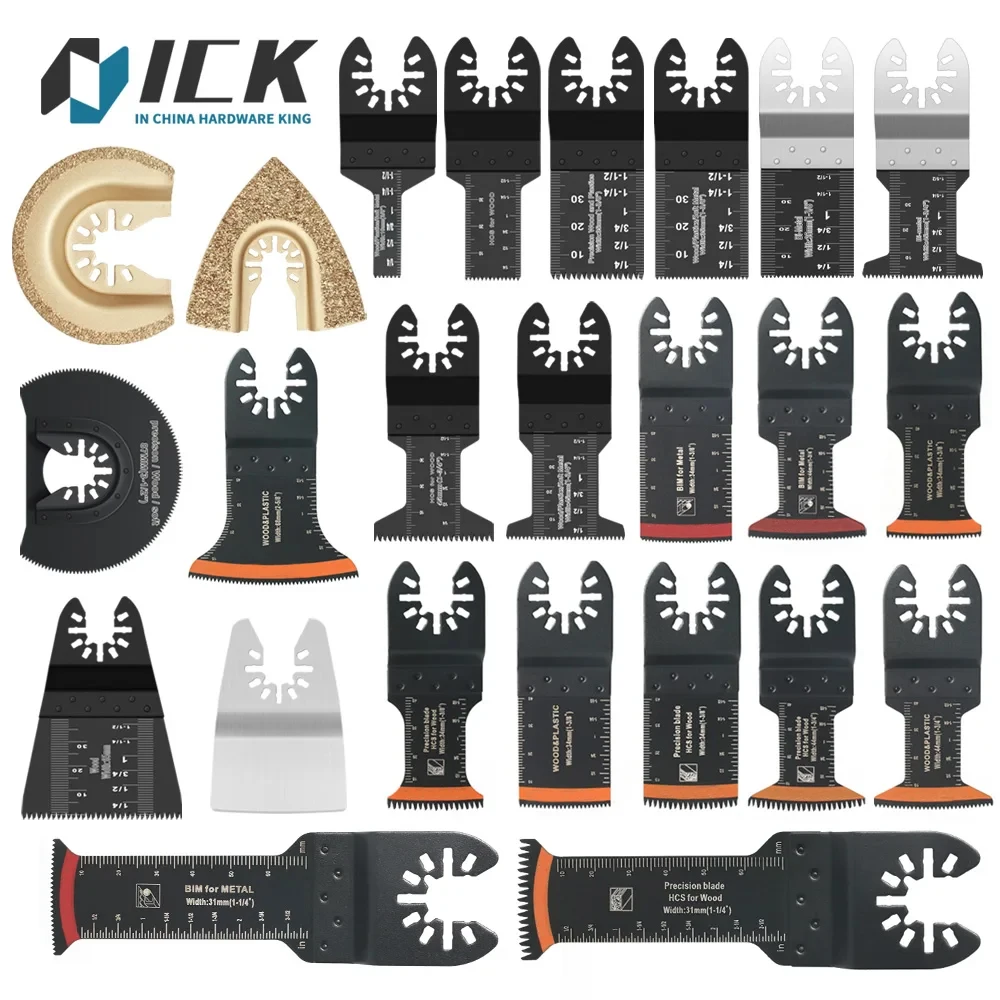 Universal Multifunction Oscillating Tool Saw Blades with Quick Release