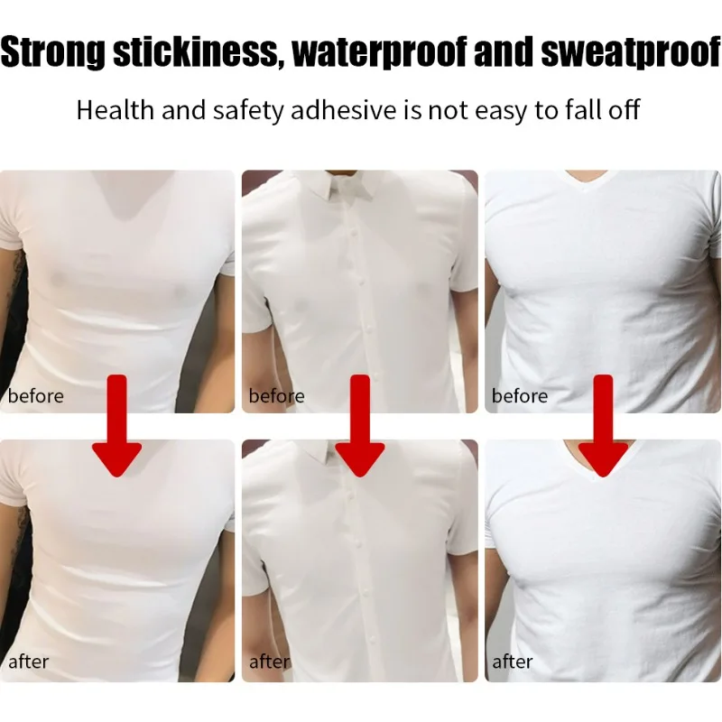 Traceless Nipple Cover Men Self-adhesive Thin Chest Patch Avoid Injury Breathable Nipple Covers Anti Convex Point Chest Tapes