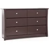 Storkcraft Crescent 6 Drawer Double Dresser (Espresso) – GREENGUARD Gold Certified, Dresser For Nursery, 1