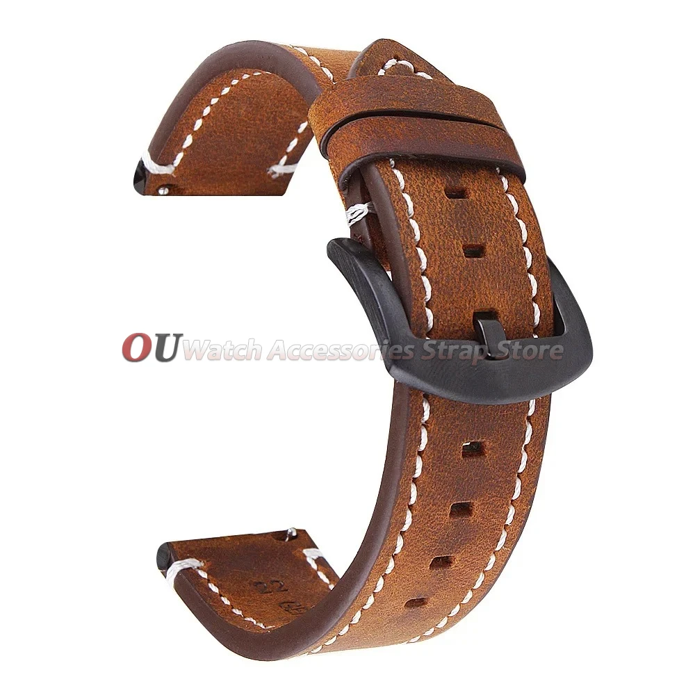 Vintage Leather Quick Release Watch Strap for Men & Women - Universal Accessory