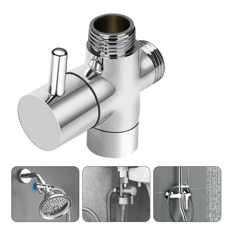 Shower Diverter Valve Bathroom Faucet Switch Valve Shower Tap Connector Splitter Water Diverter Bathroom Accessories diverter valve shower head diverter valve