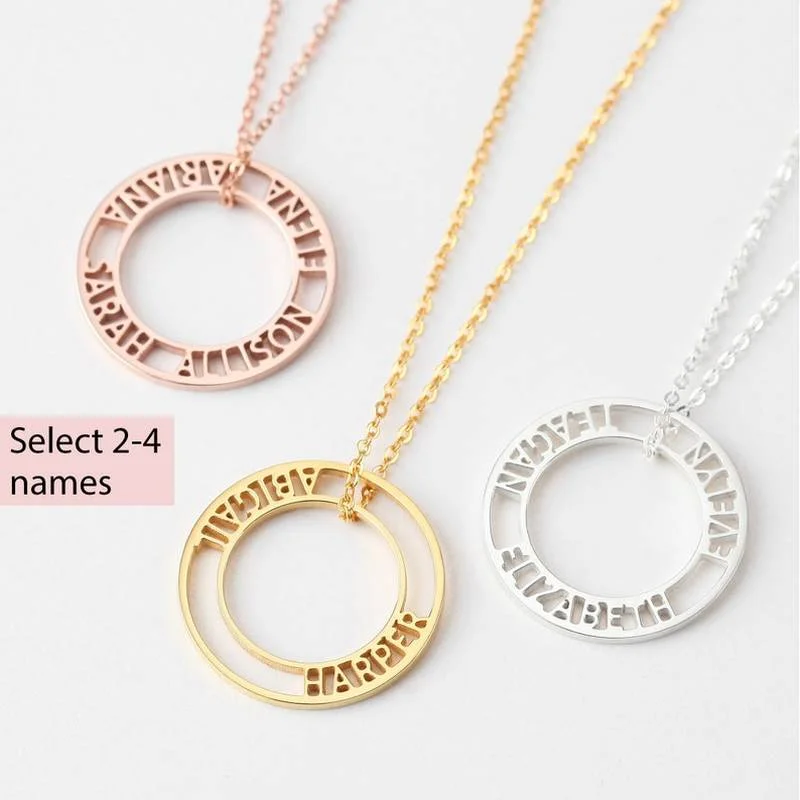 Mom Kids Personalized Necklace Custom Name Necklace Kids Gold