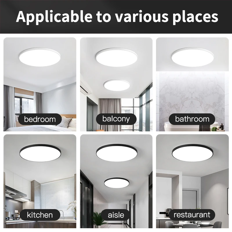 LED Ultra-thin Ceiling Light Modern Simple Circular Full Spectrum Living Room Bedroom Study Eye Protection