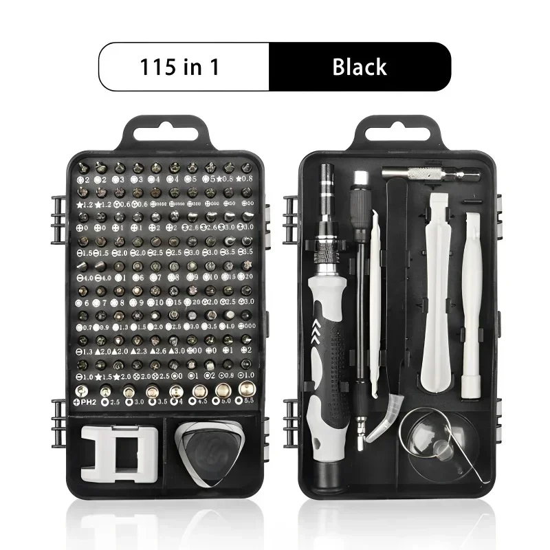 TINSOL 115 en 1 – Kit d'outils multifonctionnel magnétique pour tournevis, embouts de tournevis, réparation d'ordinateurs, de téléphones et de montres