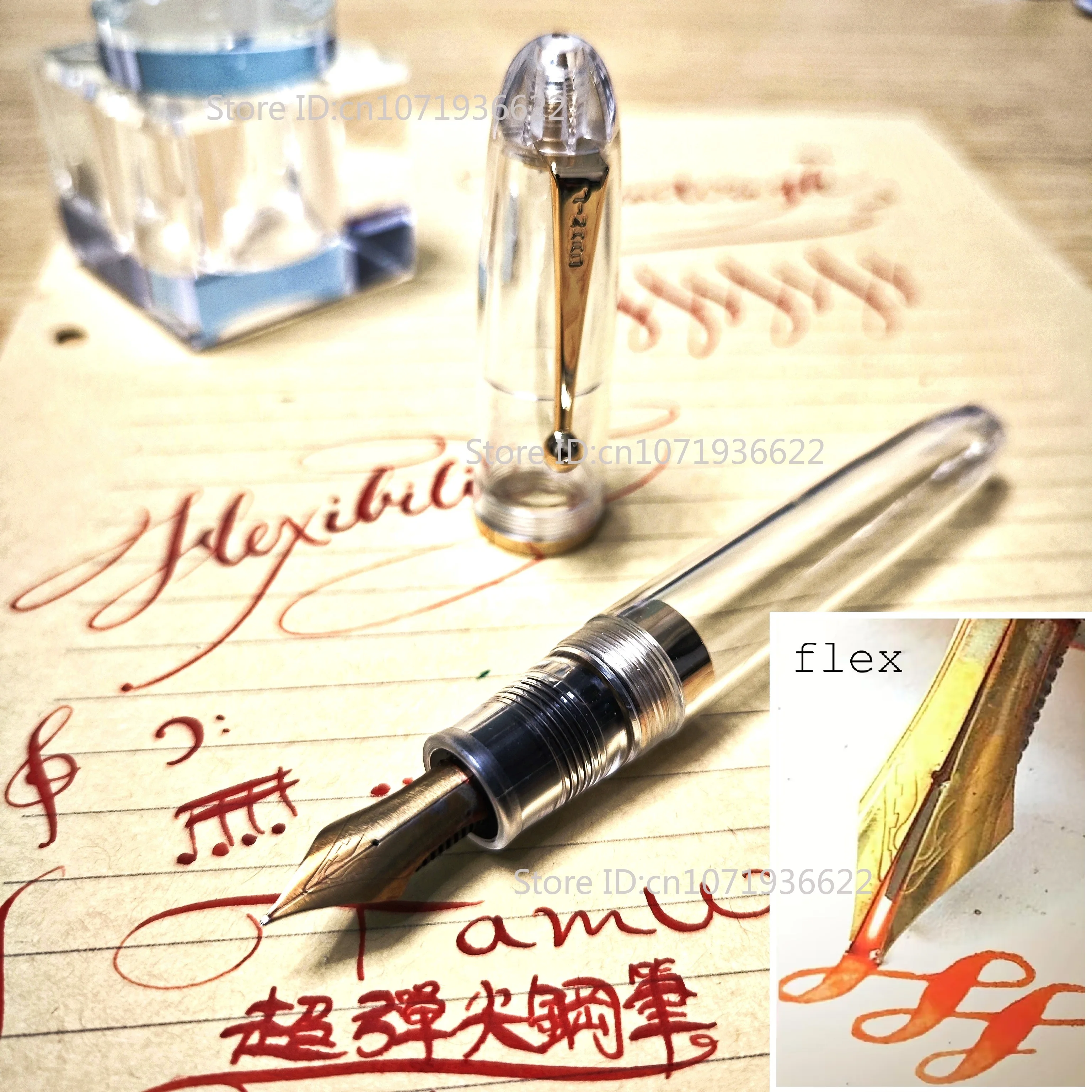 Creative Jinhao 9019 Super Rlastic Flex Nib Fountain Pen Flexes