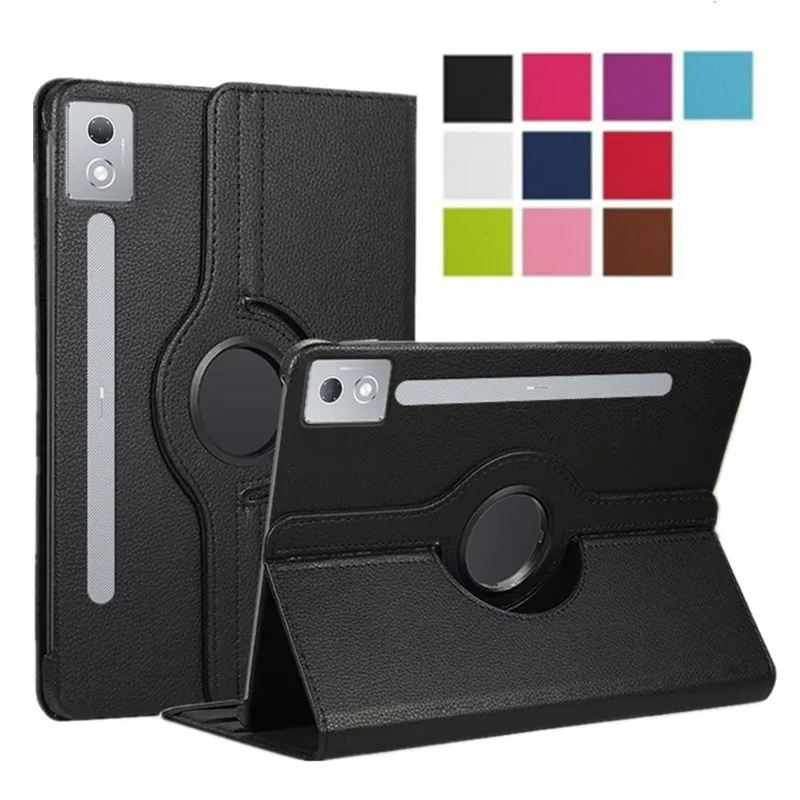 Enhanced Rotating Flip Stand Leather Tablet Case with Smart Wake/Sleep Feature
