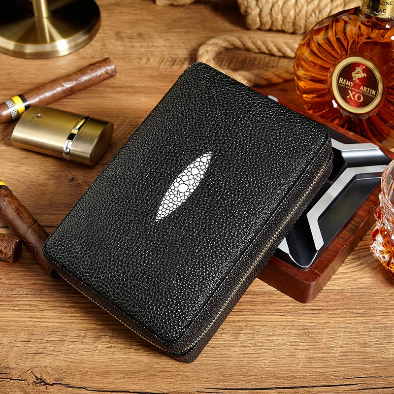 

Mini Travel Cigar Tube, Portable Cigar Bag, Leather Case, Cedar Wood Moisturizing Box with Cigar Cutter
