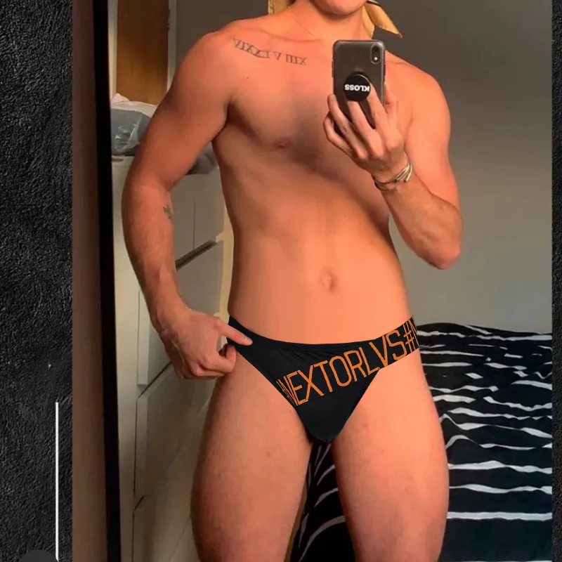 

Men's underwear cotton slant waistband panties sports a sexy low-waisted convex comfortable breathable personalized tide pants