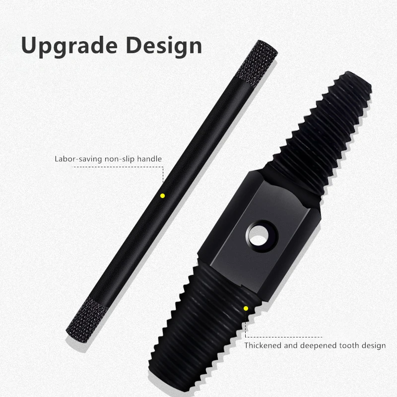 Double Head Tap Faucet Valve Broken Screw Extractor Thread Tapping Pipe Damaged Wire Water Pipe Bolt Broken Remover Hand Tool broken screw extractor