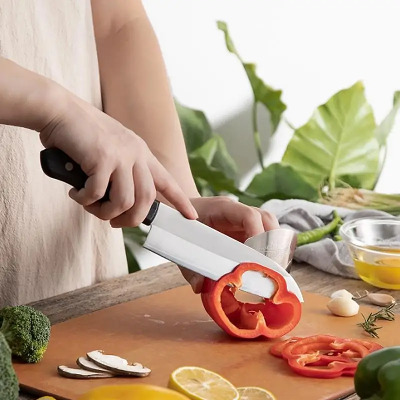 Stainless Steel Finger Guard Finger Cutting Guard Protectors When Cutting Slicing Dicing Chopping Vegetables Kitchen Tool