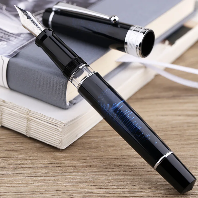 MAJOHN T5 Fireworks Metal Lacquer Pen Holder Pen Rotating Piston Ink Pen Bright Pointed Extra Fine Adult Student WritingPractice
