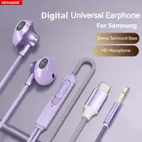 #Type C&3.5mm Wired Earphones In-Ear Headphones 9D Hifi Stereo Headset Noise Reduction Gamer Earbuds Handfree in mic for Samsung 1