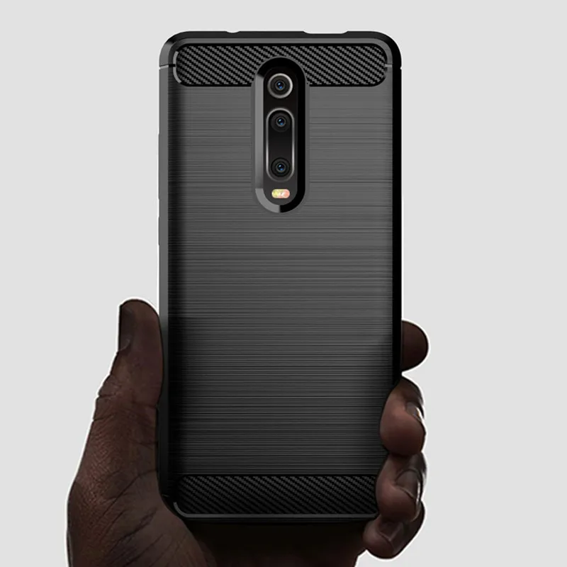 Premium Shockproof Carbon Fiber Silicone Phone Case - Soft and Durable Protection